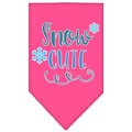 Mirage Pet Products Snow Cute Screen Print BandanaBright Pink Large 66-421 LGBPK